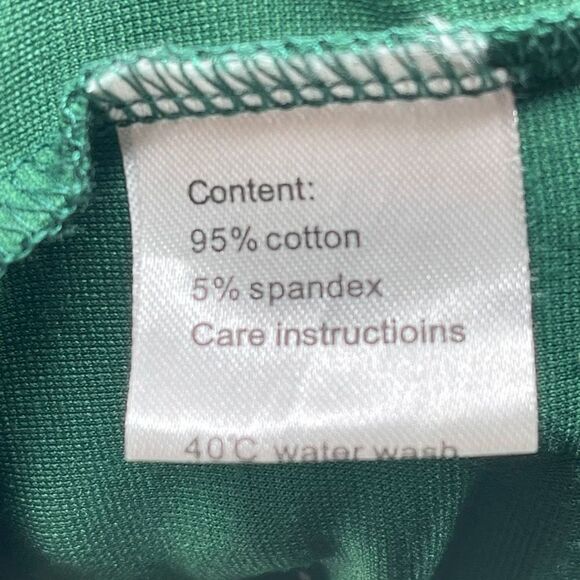 Acevog Womens Shift Dress Knee Length Pleated Cotton Stretch Green XXL - Picture 5 of 13